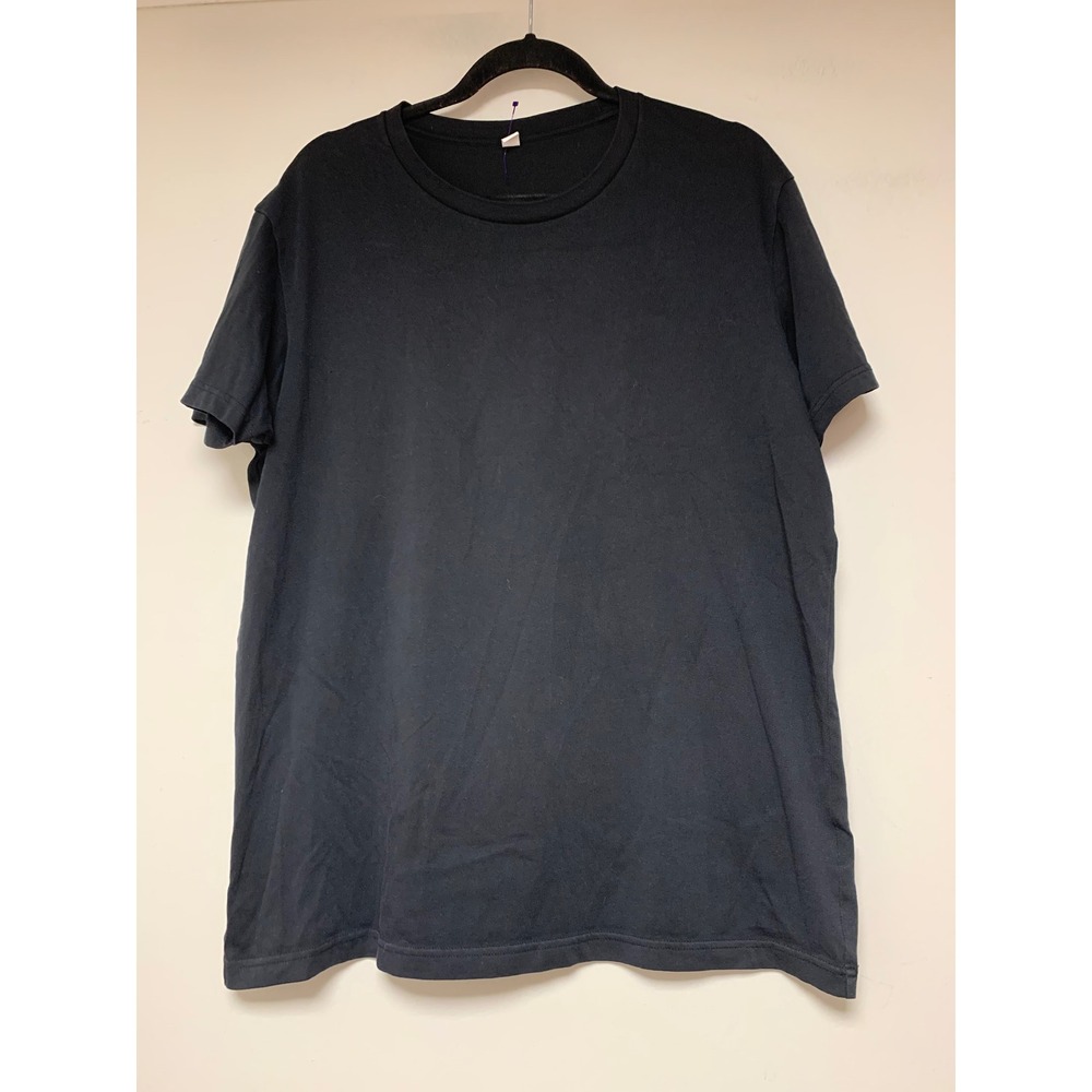 Uniqlo Crew‎ Neck T-Shirt Mens XL Black Excellent Recycled Cotton Blend 465187